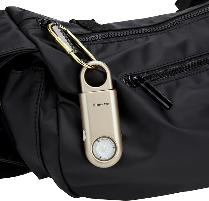 135dB Rechargeable Personal Safety Alarm Strobe Light Flashlight Keychain Siren for Women, Girls, College, School Students Emergency SOS Alerts Loud Sound Hiking Alarm Torchlight Bear Deterrent. Gold - Image 7