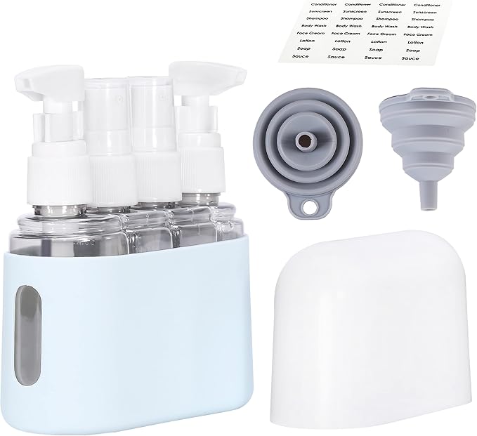 Bpluma Travel Bottles, Leak Proof Containers For Toiletries TSA Approved Airplane Accessories Kits For Liquid With Labels | For Toiletries TSA Approved Airplane Accessories Kits For Liquid With Labels by Bpluma