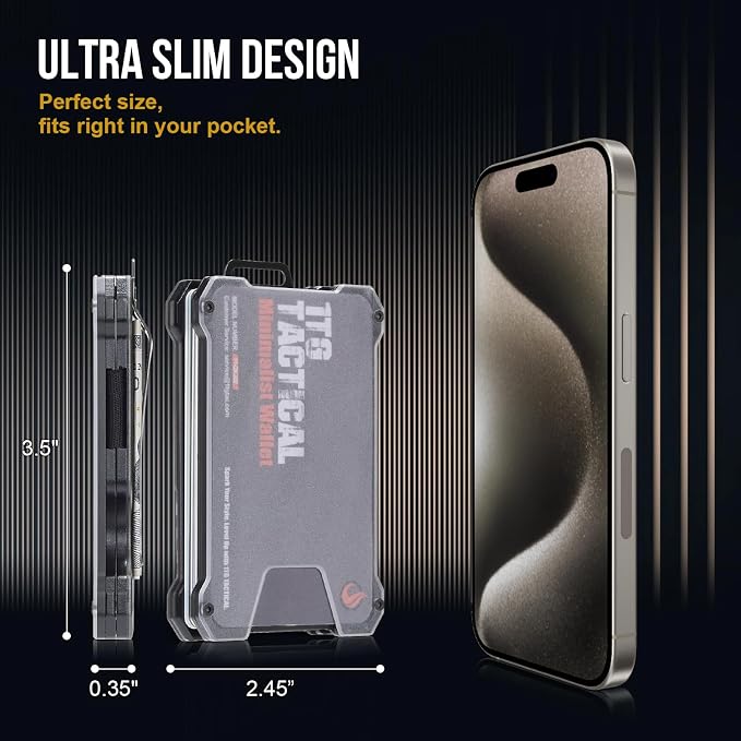 Minimalist Slim Wallet with Moeny Clip, Front Pocket RFID Blocking Wallet Cash Holder, Versatile Credit Card Orgainzer, ID Card Badge Holder for Men | Hold UP to 15 card,C-Shaped Quick-Access Card Slot,Front Pocket Slim Fit Design,Lanyard Compatible Ba... - Image 5
