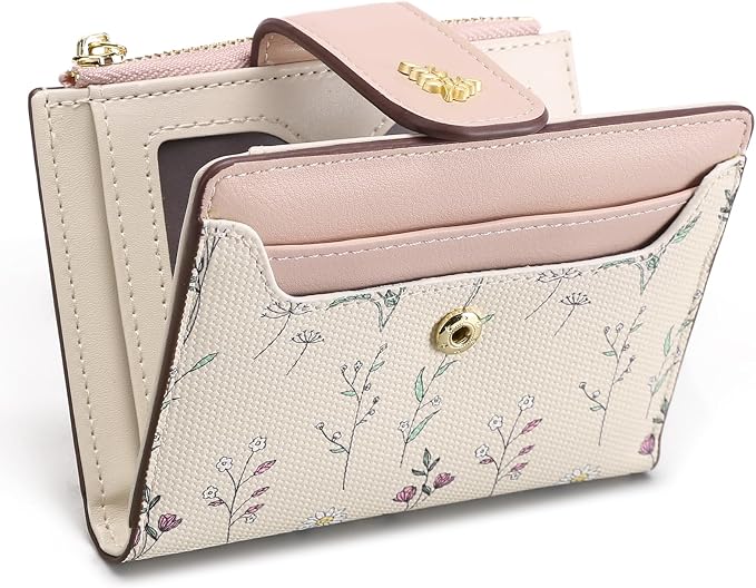 GAEKEAO Small Wallets for Women RFID Blocking Leather Bifold Zipper Pocket Wallet Credit Card Holder with ID Window - Image 8