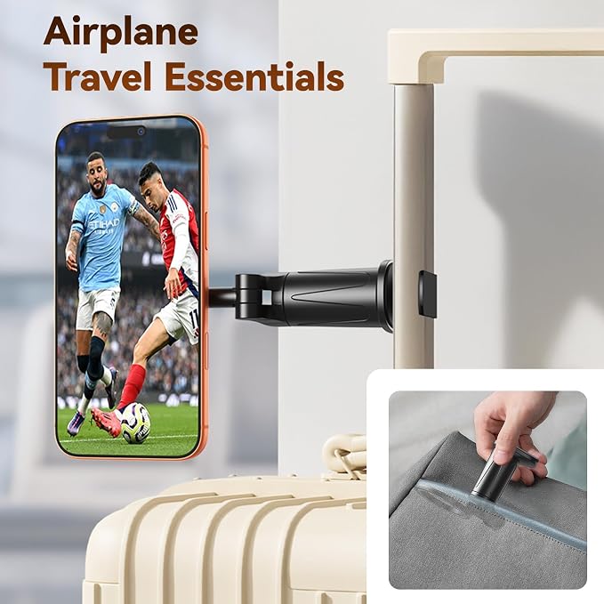Airplane Phone Holder, for Magsafe Airplane Gadgets Phone Mount | Universal 360 Degree Rotation, Airplane Travel Essentials Phone Holderfor Flight Europe Vacation Essentials - Image 6