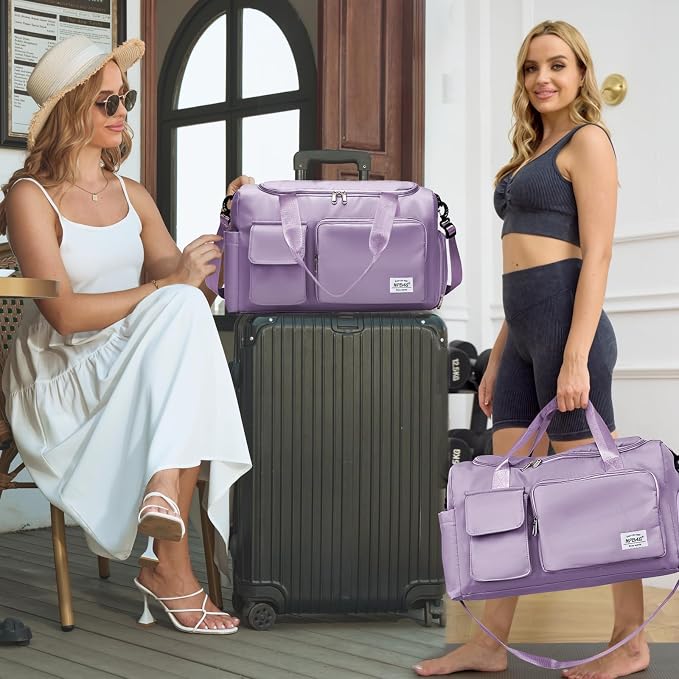 NPBAG Women Travel Duffel, Multi Functional Large Expandable Weekender Carry-on Tote, Gym Workout Overnight Bag, Mommy Hospital Bag for Labor and Delivery - Image 7
