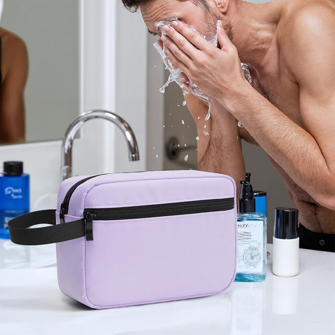 Travel Toiletry Bag for Men & Women, Hanging Cosmetic Organizer | Water-Resistant Fabric, Sturdy Handle, Lightweight Dopp Kit – Bathroom Toiletries, Makeup, Shaving, Grooming & Accessories - Image 5