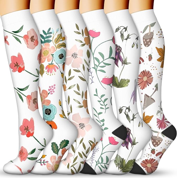 QUXIANG Compression Socks for Women & Men 15-20 mmHg, Best for Medical, Nursing, Running, Athletic, Varicose Veins, Travel by QUXIANG