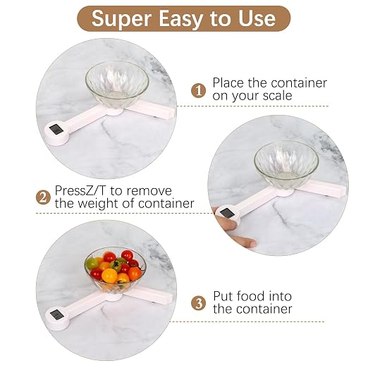 Folding Food Scale, Digital Kitchen Scale, Portable Food Scale Travel Scale for Food, Collapsible Mini Pocket Scale Grams and Ounces, Ideal for Diet Calorie Control Compact Kitchen (White) - Image 6