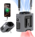 Socool 14500mAh Portable Waist Fan Clip on Belt 360 Rotation Wearable Rechargeable Personal Shirt Fan, 67H Cooling 5-Speed Battery Operated Fans with Light, Neck Fan Hanging for Outdoor Camping Travel by Socoolfancoolinhand