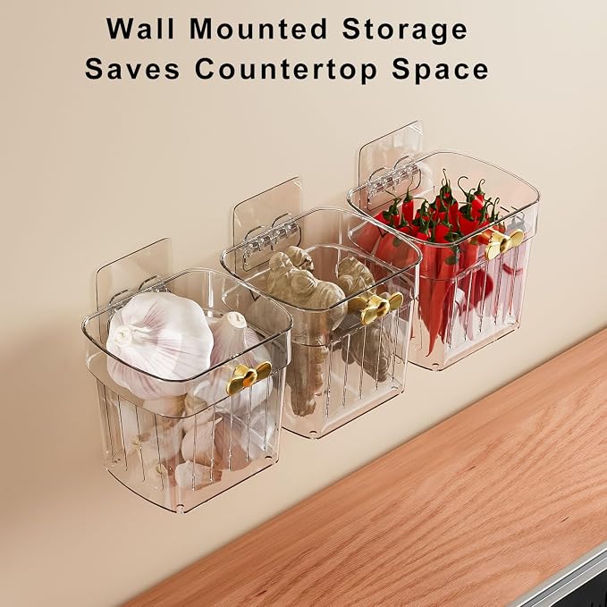 6 Pack Adhesive Cabinet Door Organizer, Compact Kitchen Under Sink Caddy, Clear Pantry Storage Basket, Under Cabinet Organizer Seasoning Spice Rack, Plastic Bathroom Wall Mounted Bins - Image 9