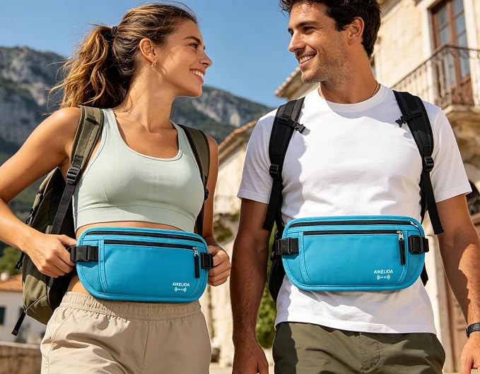 Travel Money Belt - Slim Passport Holder Travel Wallet with RFID Blocking Travel Pouch Undercover Fanny Pack for Women Men - Image 7