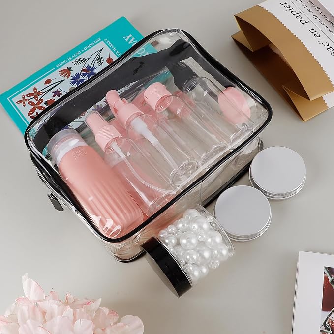 Travel Size Bottles for Toiletries 25Pack TSA Approved Toiletry Bottles Leak Proof Travel Kit with Clear Toiletry Bag Lotion Skincare Shampoo Cosmetic Container - Image 4