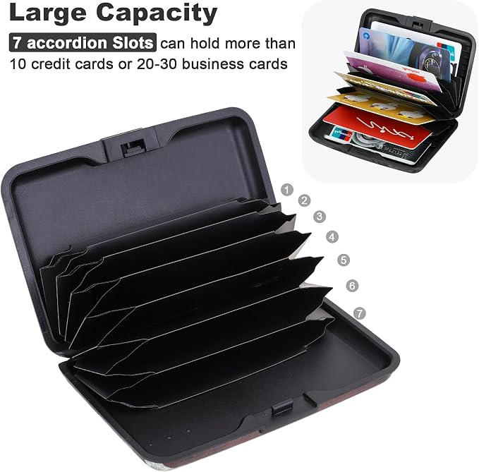 Mini RFID Aluminum Wallet Credit Cards Holder Business Card Case Metal ID Case for Men Women (Flag) - Image 5