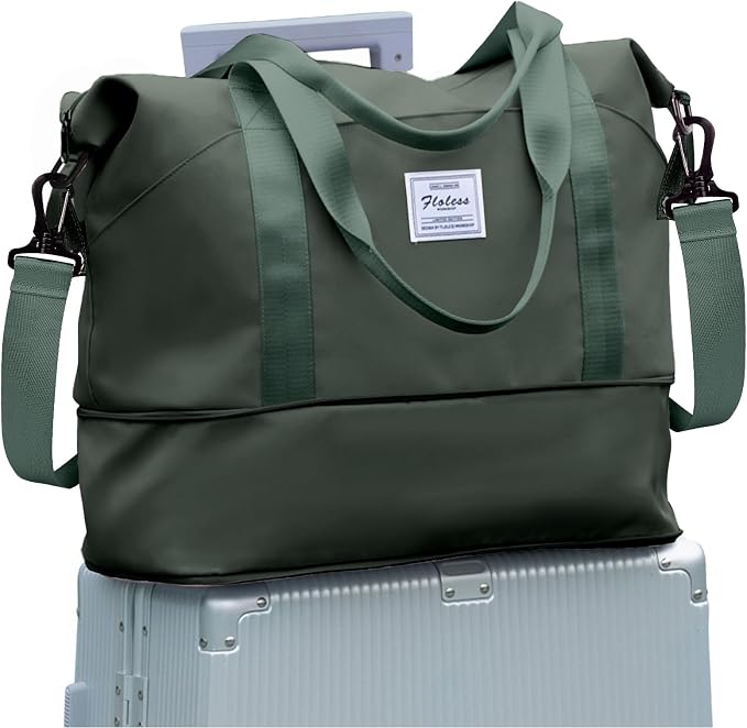 Travel Duffel Bag, Sports Tote Gym Bag, Shoulder Weekender Overnight Bag for Women by WONHOX