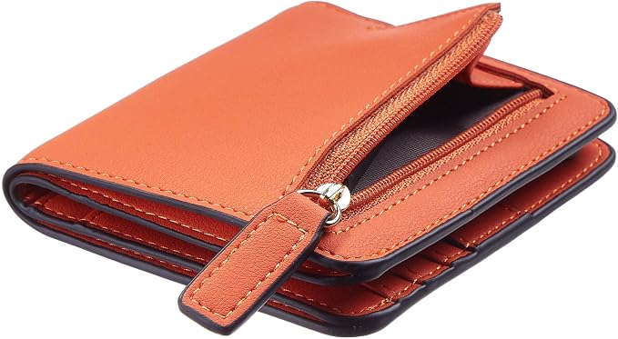 Gostwo Small Wallet for Women, Slim Bifold Credit Card Holder, Compact RFID Blocking Cash Wallet, Billfolds Thin Leather Zipper Pocket, Mini Wallet Gift for Ladies Teen Girls Travel with ID Window - Image 7