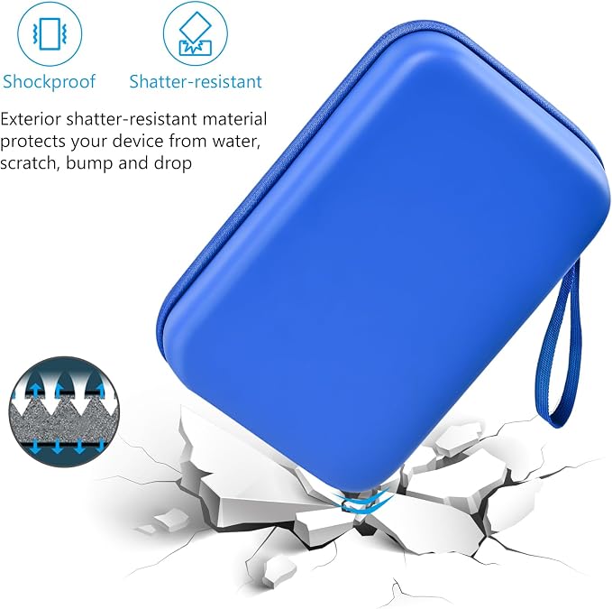 ProCase Hard Travel Electronic Organizer Case for MacBook Power Adapter Chargers Cables Power Bank Apple Magic Mouse Apple Pencil USB Flash Disk SD Card Small Portable Accessories Bag - Image 4