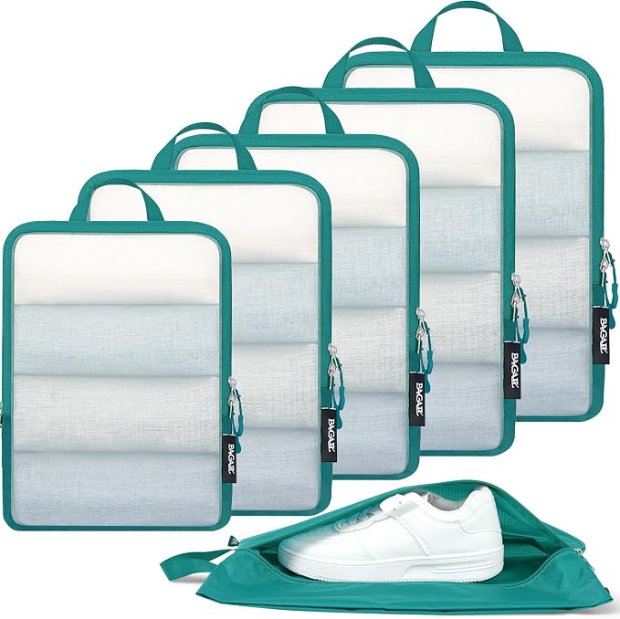 BAGAIL 6 Set Ultralight Compression Packing Cubes Packing Organizer for Travel Accessories Luggage Suitcase Backpack by BAGAIL