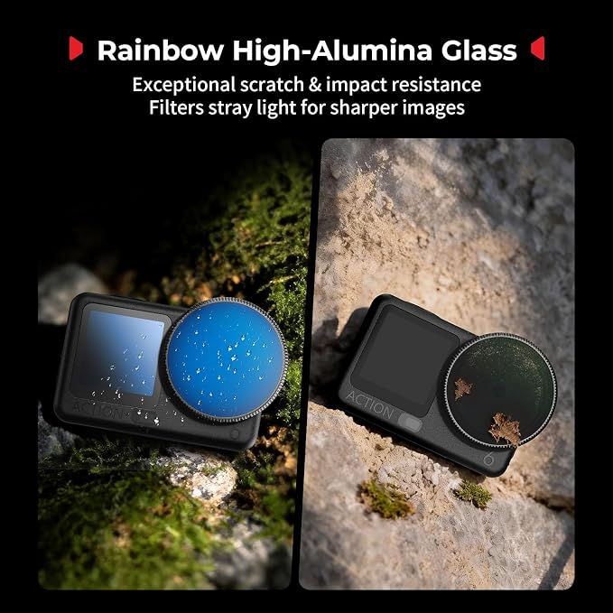 SmallRig ND Filter Kit for DJI Osmo Action 6-5895 | 5-Pack: CPL + FS ND8/ND16/ND32+Lens Silicone Cover, Snap-On Polarizing Neutral Density Filters, HD Optical Glass/Multi-Coated - Image 6