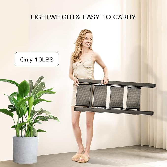 4 Step Ladder, Folding Step Stool with Anti-Slip Wide Pedal | Lightweight, Aluminum Material, 330LBS Load, Portable, Easy Storage, Space Saving, for Kitchen, Bedroom Use, Black - Image 6