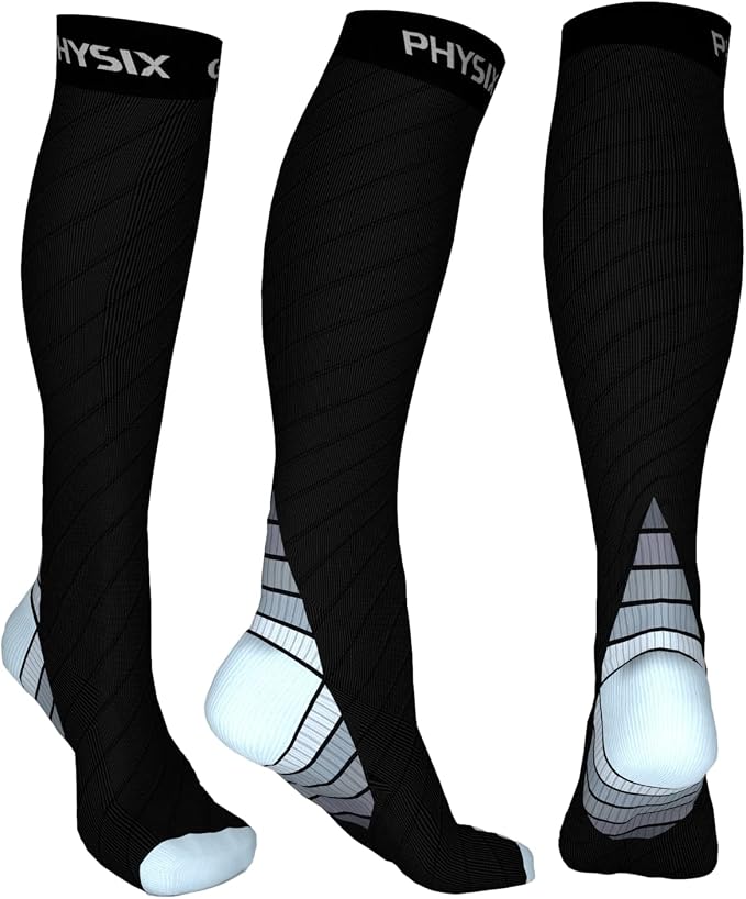 Physix Gear Compression Socks 20-30 mmHg - Men & Women - Running, Nurses, Shin Splints, Flight, Travel by PhysixGearSport