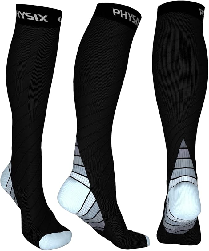 Physix Gear Compression Socks 20-30 mmHg - Men & Women - Running, Nurses, Shin Splints, Flight, Travel by PhysixGearSport