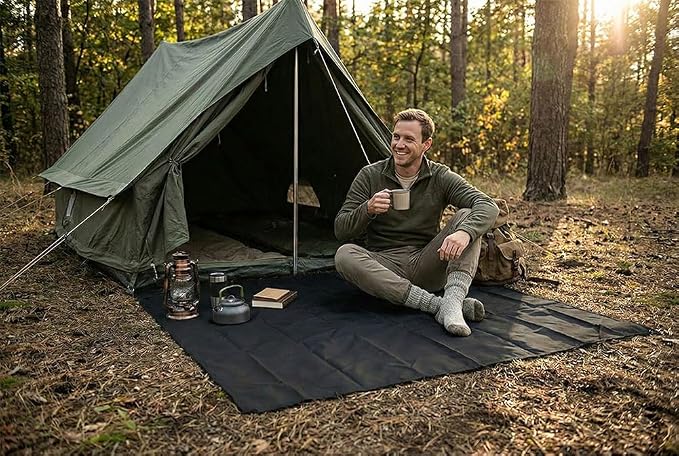 Pocket Blanket, Compact Blanket for Picnic, Beach, Festival | Sandproof, Waterproof, Stakes & Carabiner Included, Packable Lightweight Tarp for Camping, Hiking, Backpacking, Travel - Image 5