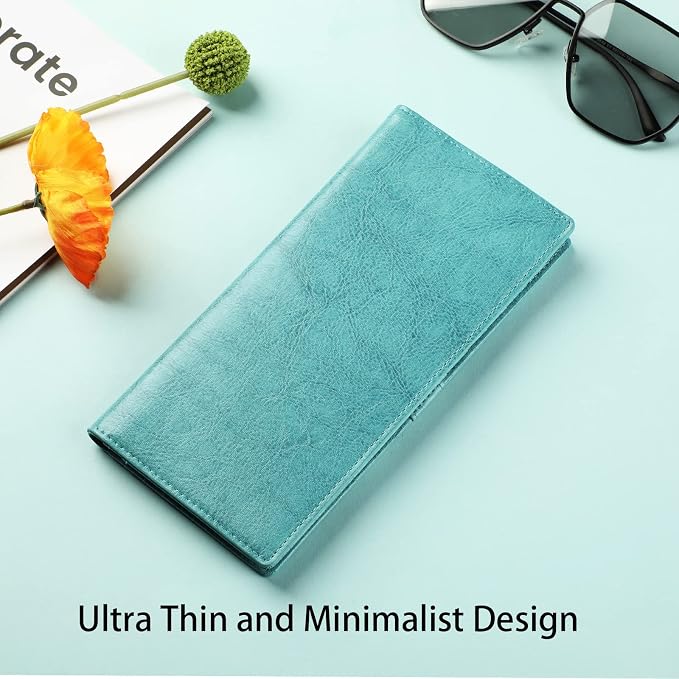 Ultra Slim Thin Leather Women Wallet RFID Blocking Credit Card Holder Bifold Long Ladies Billfold - Image 2