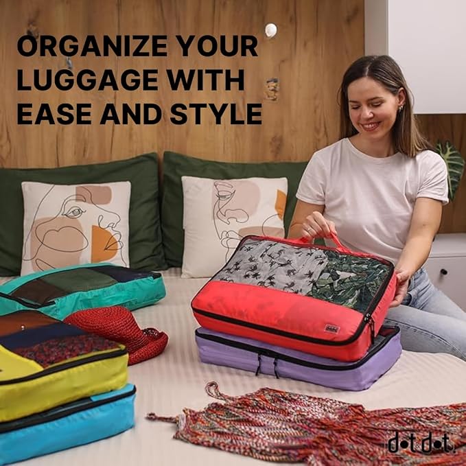 Medium Packing Cubes for Travel - 5pc Packing Cubes for Suitcases - Lightweight Luggage Organizer Bags (Non-Compression) - Image 8