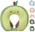 Kids Travel Neck Pillow for Ages 3-8, Memory Foam, Removable Cover, Avocado | Machine washable, 13 in neck size, hidden zipper, 360-degree head and chin support, car seat and airplane use by NiuniuDaddy