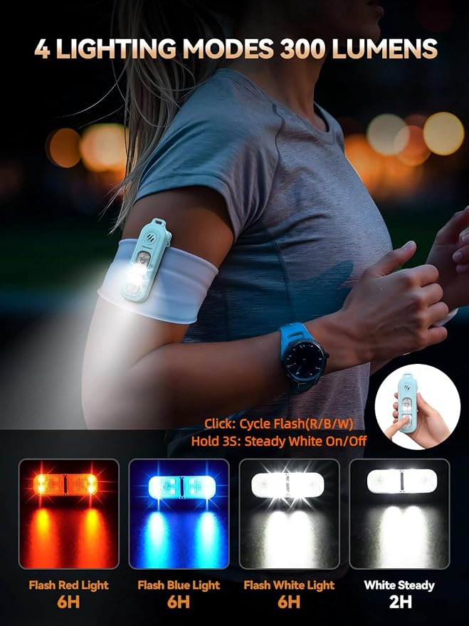 TECKNET Personal Safety Alarm 135dB with SOS Strobe Light for Women - Rechargeable& IPX4 Waterproof Running Lights with Clip On Torch & Low Battery Notice, Safety Siren for Running, Travel Kids, Blue - Image 4