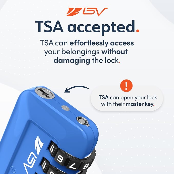 TSA Accepted Luggage Travel Lock, Set-Your-Own Combination Lock for School Gym Locker, Luggage Suitcase Baggage Locks, Filing Cabinets, Toolbox, Case (Blue, 2 Pack) - Image 2