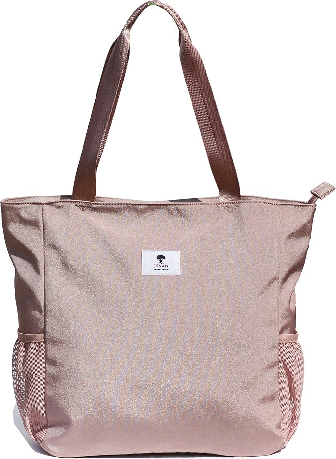 ESVAN Original Floral Water Resistant Large Tote Bag Shoulder Bag for Gym Beach Travel Daily Bags Upgraded - Image 5