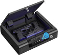 BILLCONCH Gun Safe,Biometric Fingerprint Gun Safe for Handgun Pistol Safes | Fingerprint PIN Key Unlock, Interior Light and USB Charging Lock box with Silent Mode for Bedroom Nightstand by BILLCONCHSmartGunSafes