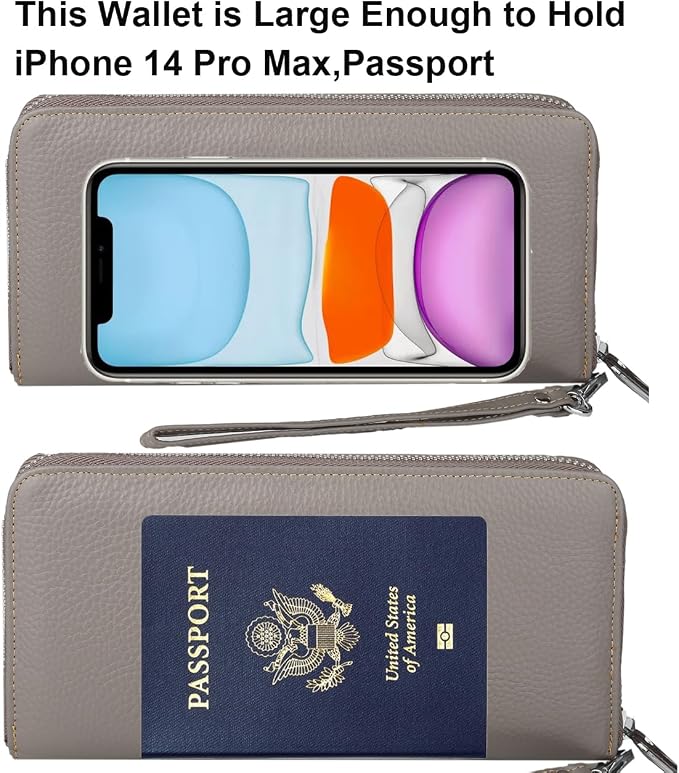 Small Compact Women Wallet RFID Blocking Genuine Leather Bifold Purse with ID Windows - Image 5