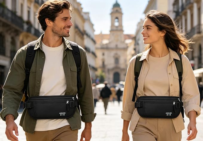 Travel Money Belt - Slim Passport Holder Travel Wallet with RFID Blocking Travel Pouch Undercover Fanny Pack for Women Men - Image 7