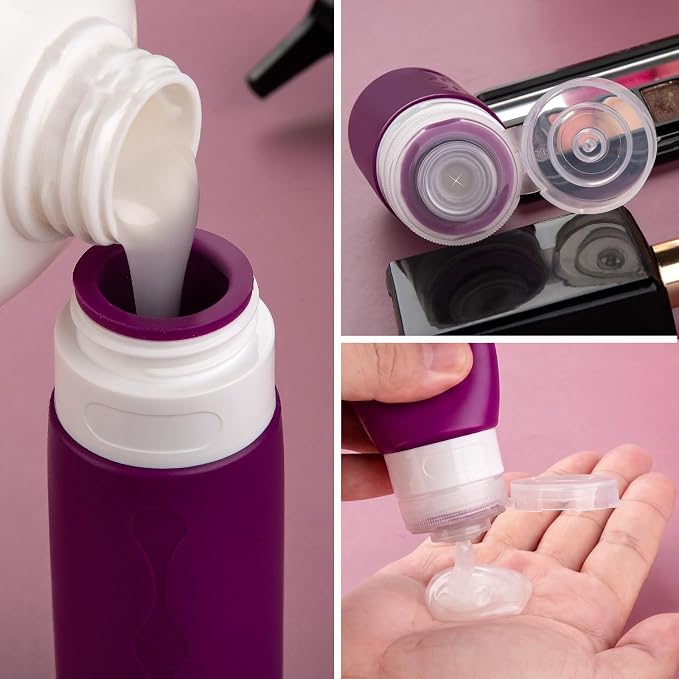 Gemice Travel Bottles for Toiletries, Tsa Approved, Travel Size Containers, BPA Free Leak Proof Tubs Refillable Liquid Accessories for Cometic Shampoo and Lotion Soap - Image 3