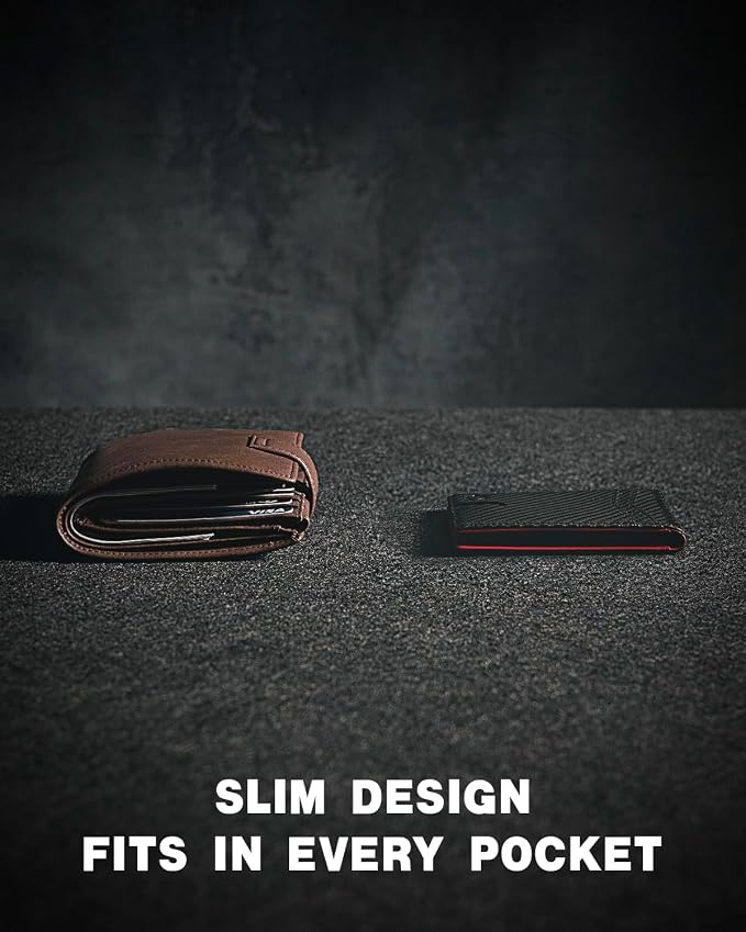 Zitahli Money Clip Wallets for Men,Slim Bifold Wallet 10-12 Cards, Mens Leather Wallet with ID Window,RFID Blocking Thin Minimalist Credit Card Holder,Gifts for Him - Image 4