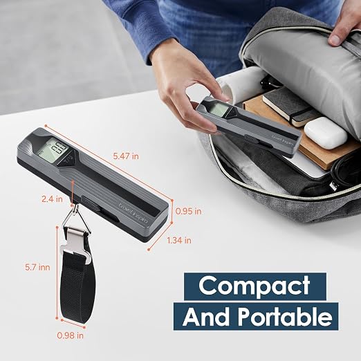 Battery-Free Luggage Scale – No Batteries Needed, Portable Digital Hanging Suitcase Weight Scale for Air Travel & Checked Bags, 110lb/50kg, LCD Display, Compact Travel Accessory - Image 8