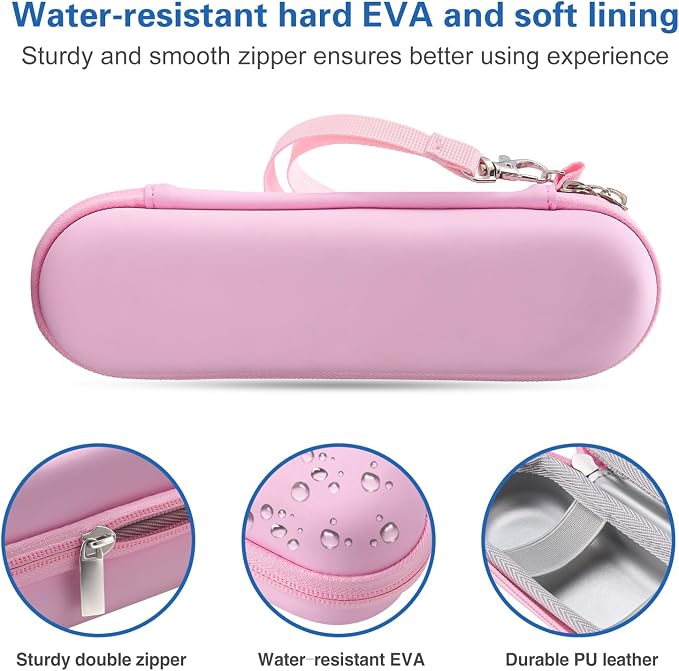 ProCase Toothbrush Travel Case for Oral-B & Sonicare -Pink | Fits Oral-B Pro/IO Series & Sonicare, Hard EVA Cover, Storage Bag Holder with Mesh Pocket - Image 5