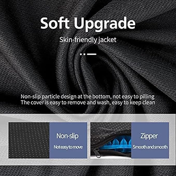 Gel Seat Cushion, Super Large Gel Cushion Chair Pads with Non-Slip Cover for Home Office Car Seat Wheelchair, Soft Breathable Honeycomb Seat Cushion for Relieve Hip Pain, As Seen On TV - Image 7
