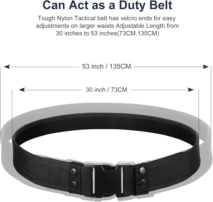 Police Security Duty Belts Correctional Officers Ultility Cop Costume Belt Law Enforcement for Women Men Hunting - Image 3