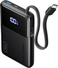 INIU 10000mAh Portable Charger, Smaller 45W Fast Charging Travel Power Bank | Flight-Safe for Travel, Built in USB C Cable, LED Display, Battery Pack for iPhone 17 16 Pro, Samsung S26, iPad etc by INIU