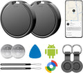 Air Tags for Android,Air Tags-2 Pack Android,Air Tracker Tags with 2 Case,2 Year Battery Life,Google Find Trackers for Google'S Find Hub App,IP65 Waterproof Luggage Tracker Tags for Keys by Vodyfu365-DayReturnGuarant
