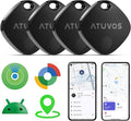 ATUVOS Air Tracker Tags-4 Pack for Android & iOS, Tracker Tags Work with Google Find Hub or Apple Find My APP, Smart Tags for Android, IP67 Waterproof Bluetooth Tracker Tag for Luggage, Keys by ATUVOS