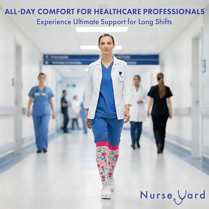 Compression Socks for Nurses - Women & Men - 20-30mmHg Graduated Compression, For Medical Staff, Athletes - 1 Pair - Image 6
