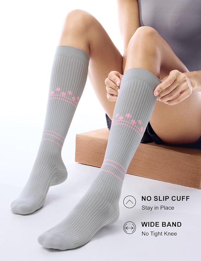 FITRELL 3 Pairs Compression Socks for Women and Men 20-30mmHg-Circulation Support Socks - Image 3