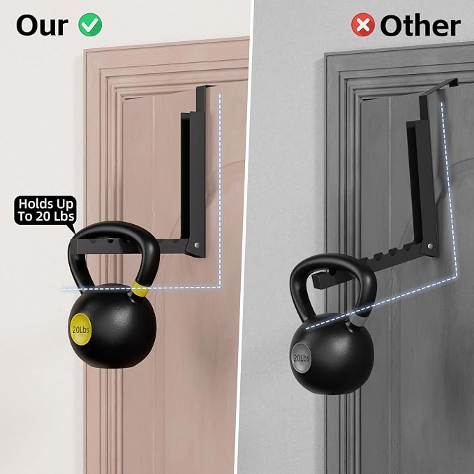 Over the Door Hook, Door Hooks for Hanging Towels, Bags,Coats,Umbrellas, Mirrors, Over Door Dual-Hook, Suitable for Bathrooms, Bedrooms, Laundry Rooms, Kitchens, Storage Rooms (Black-4-BK) - Image 7