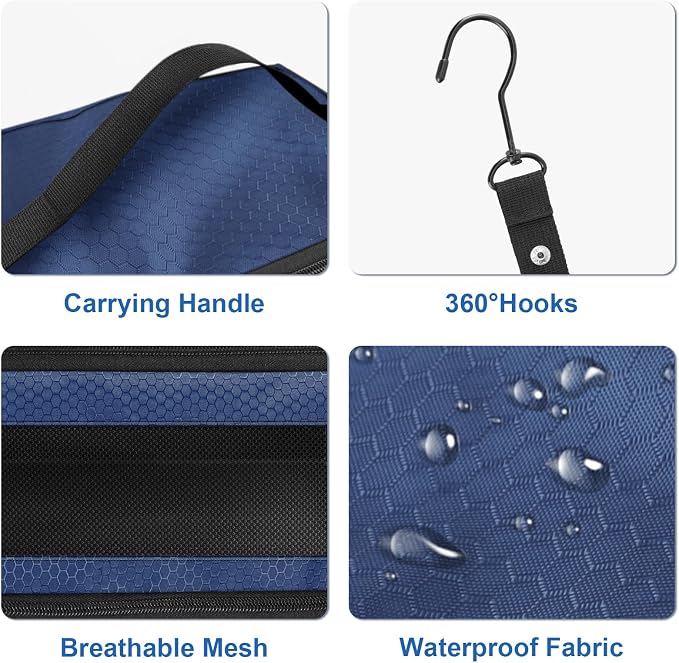 Olosar Suitcase Organizer, Travel Luggage Organizer Portable Hanging Travel Shelves Collapsible Hanging Packing Cubes for Carry on Suitcase - Image 3