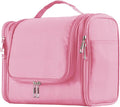 Buruis Hanging Toiletry Bag, Travel Toiletry Bag for Women and Men, Pink | Honeycomb Nylon Design, Large Capacity, Dual Zippers, Sturdy Hanging Hook, Full-Size Toiletry Storage, Cosmetic Essentials by KeepYourBathroomKitchenandHomeOrganized