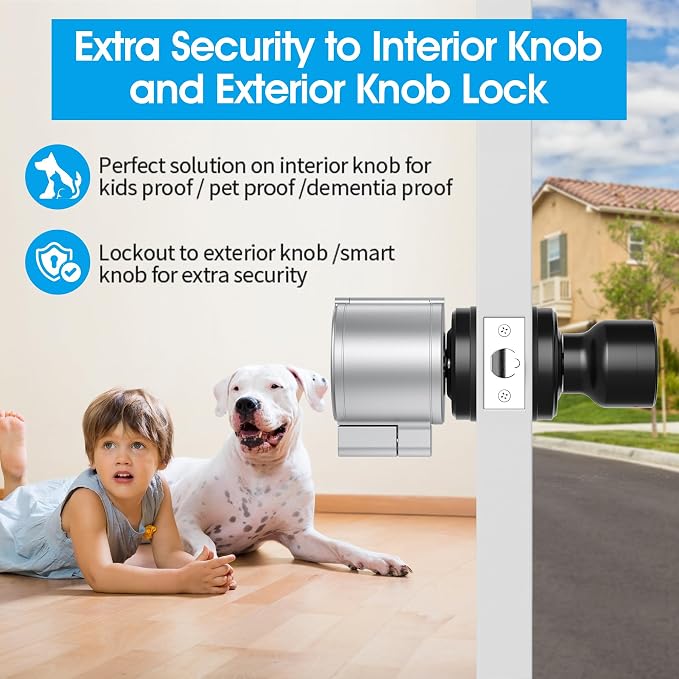 AST Adjustable Door Knob Cover with High Security Cylinder and 3 Brass Keys | Childproof Door Knob Cover with Lock, Lockout to Doorknob. Safety Cover for Faucet, Valve, Spigot. Prevent Access to Keyhole - Image 6