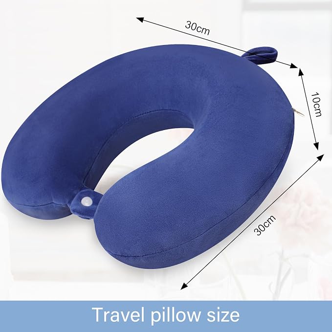 Travel Pillow Neck Pillow for Airplanes Memory Foam Neck Pillow for Traveling, Car, Home, Flight Portable Pillow for Sleeping Provide Head Neck Support Rest - Image 3