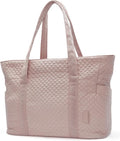 BAGSMART Crush Tote Bag for Women, 20L Puffer Work Tote with Zipper, Travel Essentials Quilted Nurse Hospital Bag by BAGSMART