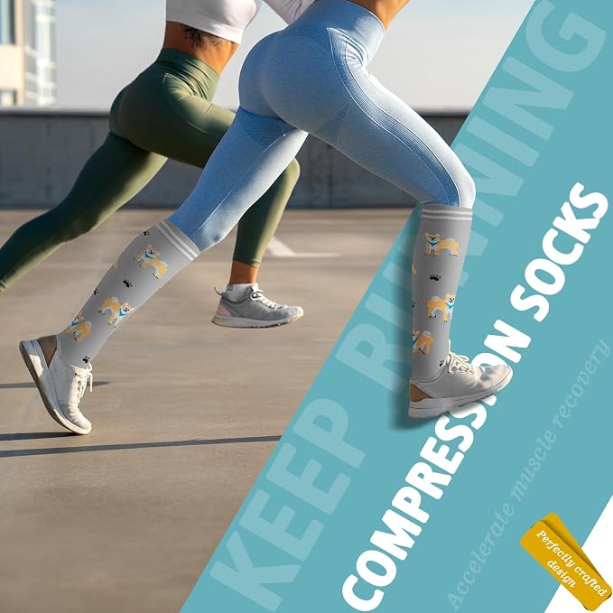 Compression Socks for Women & Men 6 Pairs | 20-30 mmHg Breathable & Moisture-Wicking Comfortable & Skin-Friendly Knee High Support Socks for Nurse, Travel, Pregnancy - Image 7